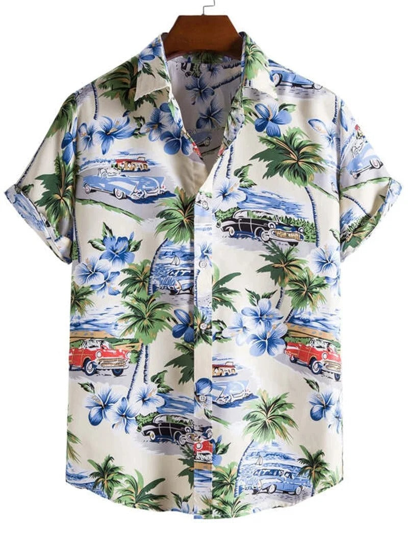 Men's Hawaiian Shirt | Short Sleeve, Tropical Print
