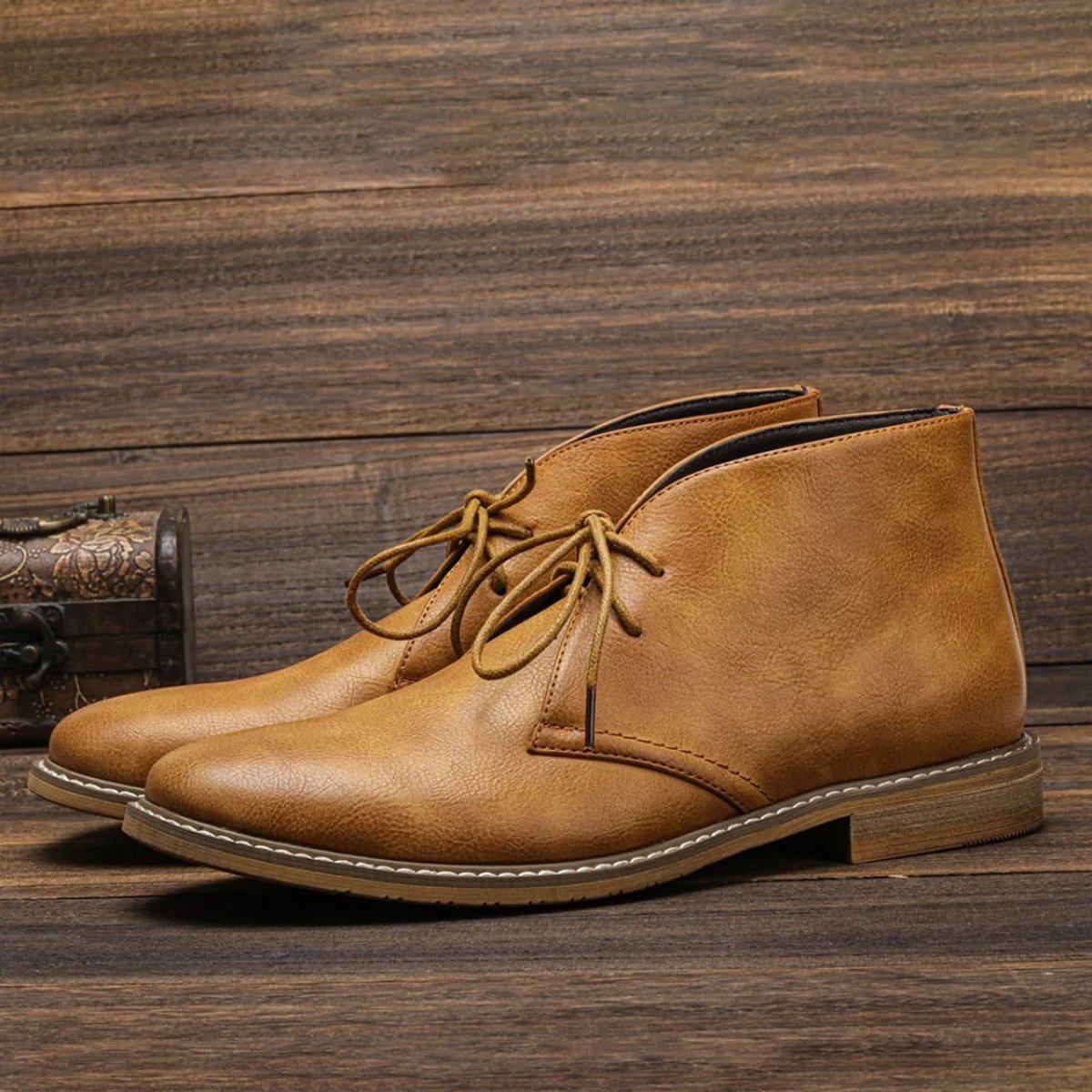 Men's Ankle Boots | Lace-Up, Synthetic Leather