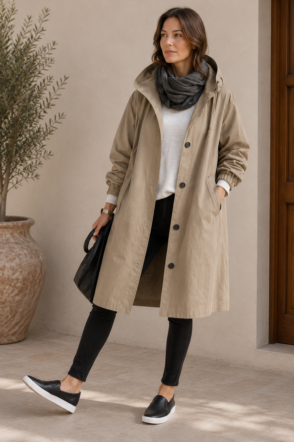 Women's Rain Jacket | Waterproof Oversized with Hood | Breathable