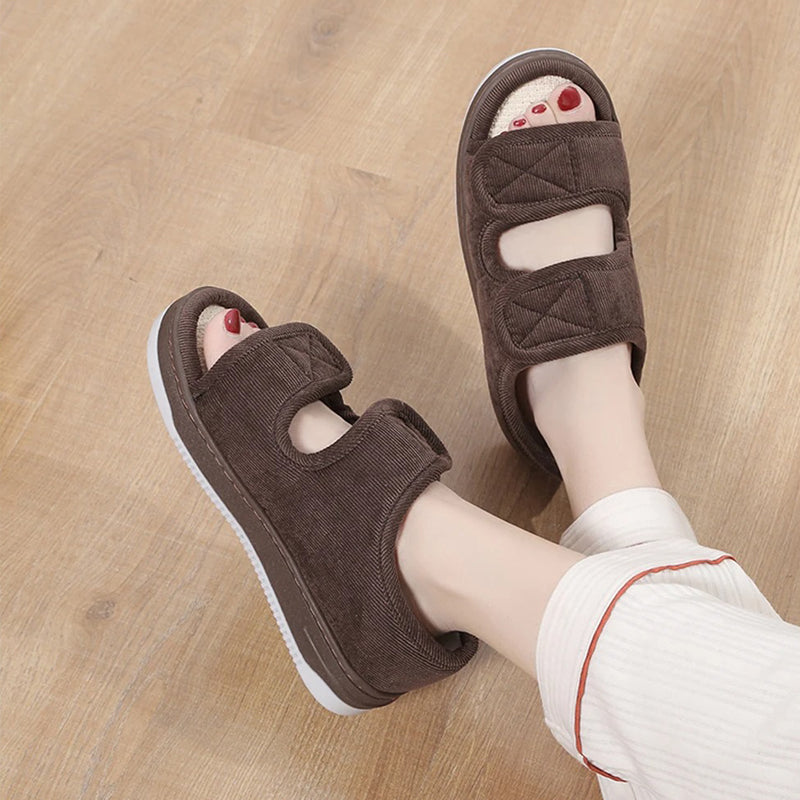 Women's Diabetic Sandals | Extra Wide Fit, Open Toe | Adjustable Straps