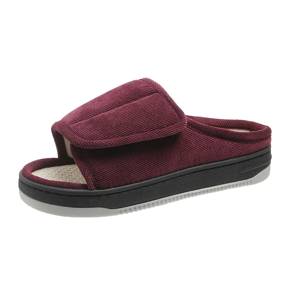 Extra Wide Slippers | Adjustable, Open Toe | Comfortable Fit for Swollen Feet