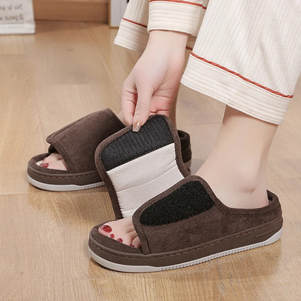 Women's Diabetic Slippers | Extra Wide, Adjustable Velcro | For Swollen Feet