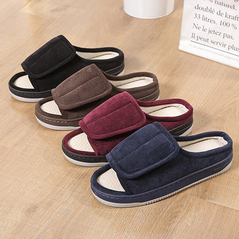 Women's Diabetic Slippers | Extra Wide, Adjustable Velcro | For Swollen Feet