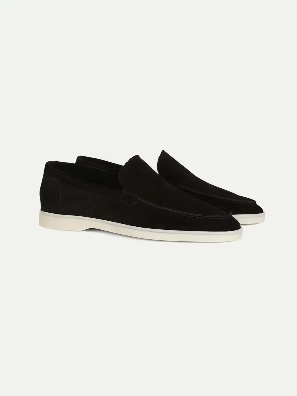 Men suede loafers slip on yacht style with rubber sole
