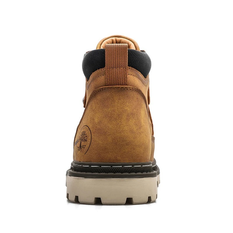 Men's Ankle Lace-Up Boots - Durable Sole - Padded Collar