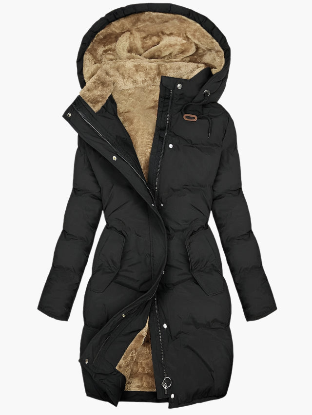Women Long Coat Hood Winter