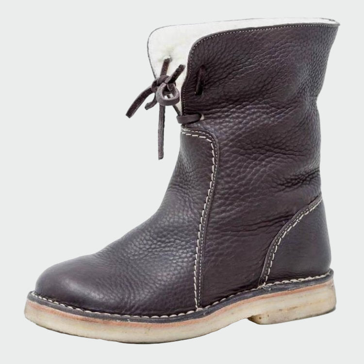 Sheepskin Boots | Women's Shearling Lined Ankle Boots | Flat, Warm Winter