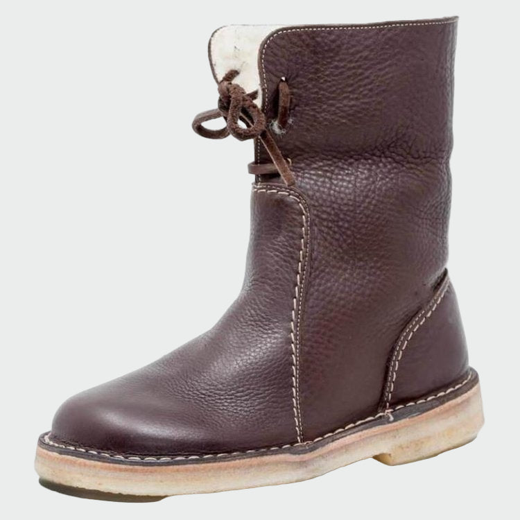 Sheepskin Boots | Women's Shearling Lined Ankle Boots | Flat, Warm Winter