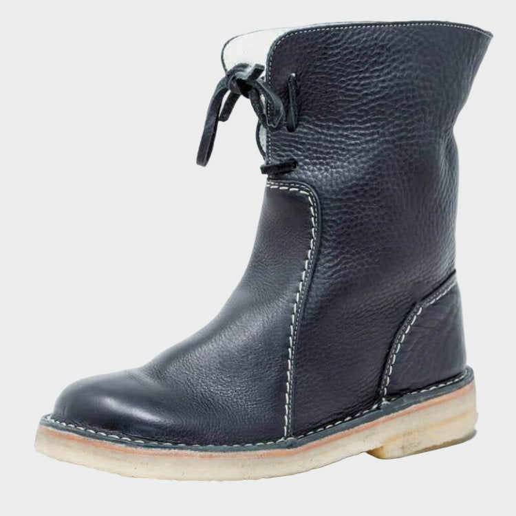 Sheepskin Boots | Women's Shearling Lined Ankle Boots | Flat, Warm Winter