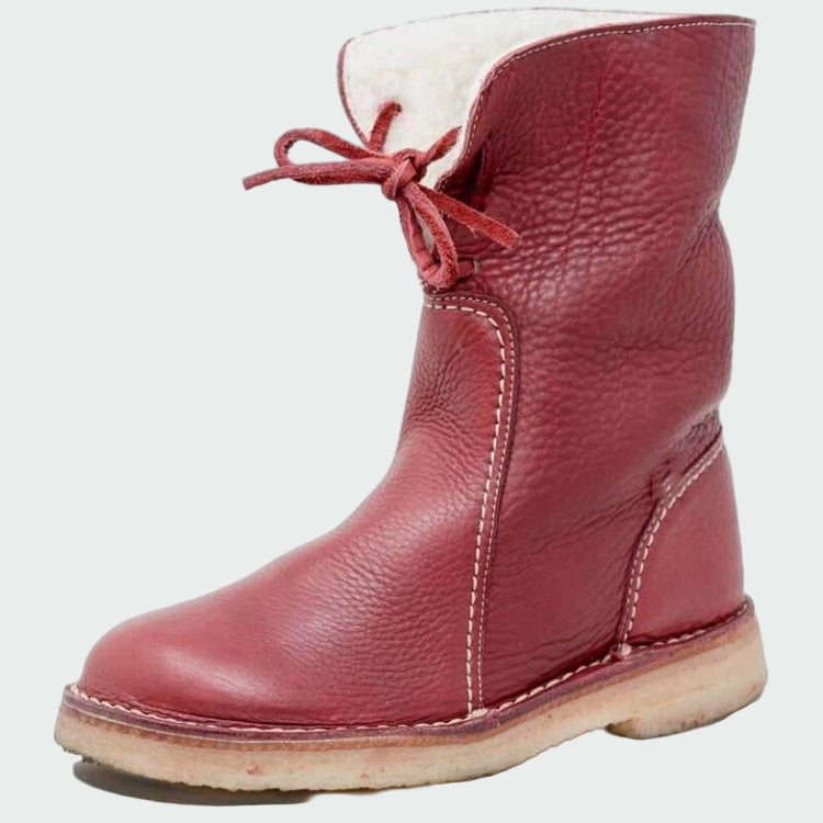 Sheepskin Boots | Women's Shearling Lined Ankle Boots | Flat, Warm Winter