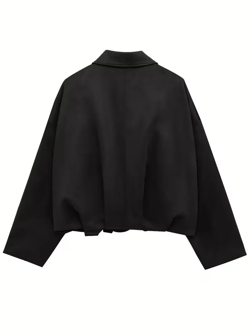 Oversized Bomber Jacket Women | Black, Apricot | Casual Streetwear