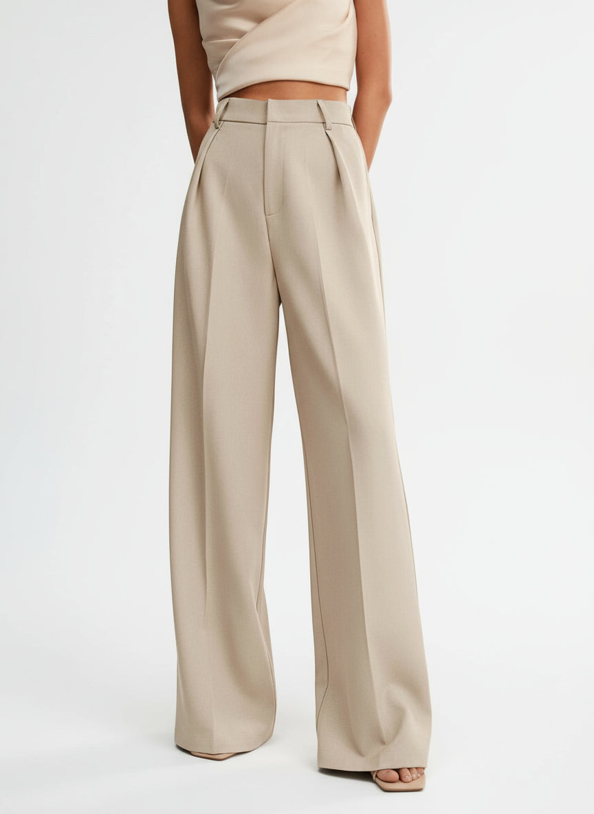 Women's Pants | High Waist Wide Leg | Tailored