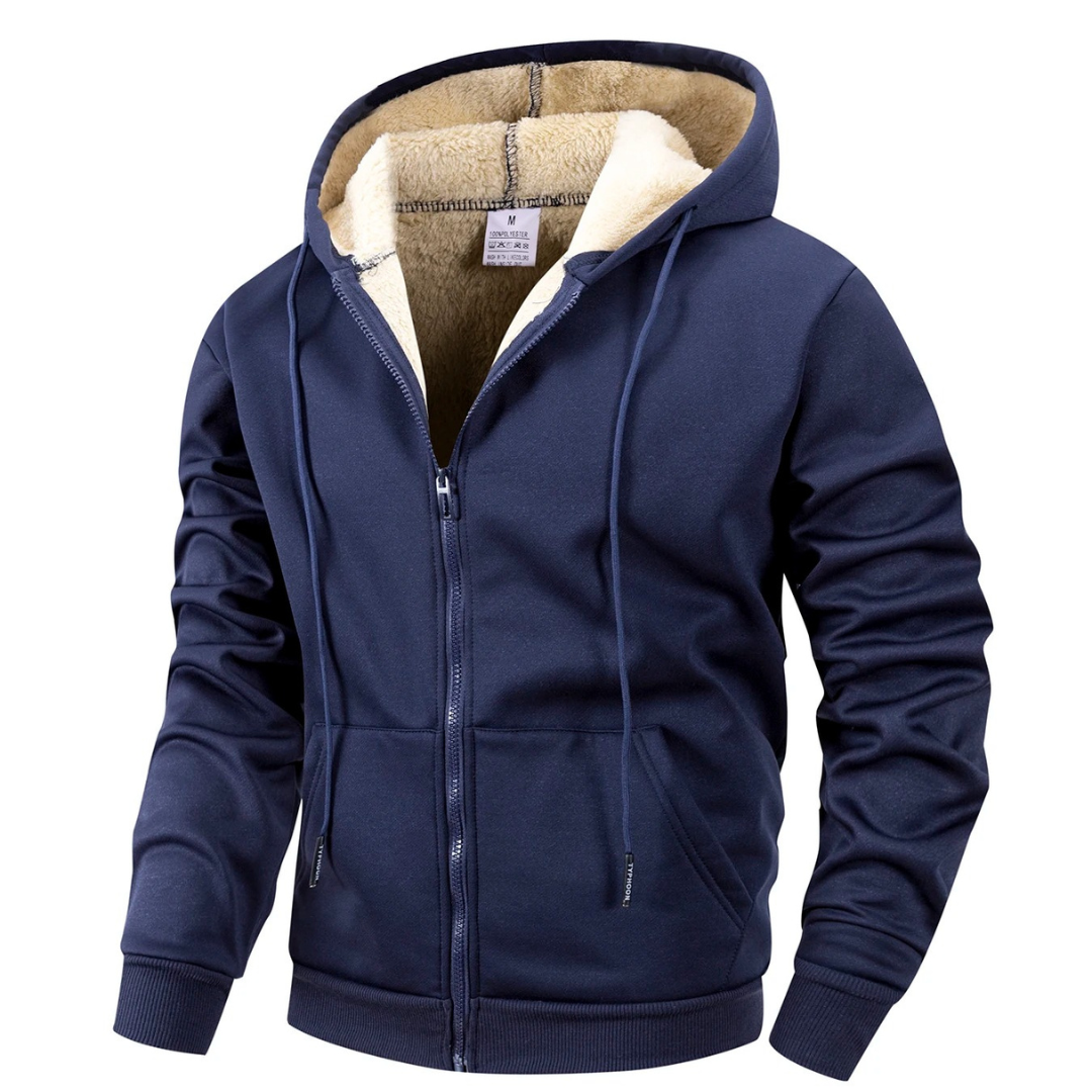 Men's Fleece Vest | Sherpa, Hooded Design | Windproof, Full Zip Front