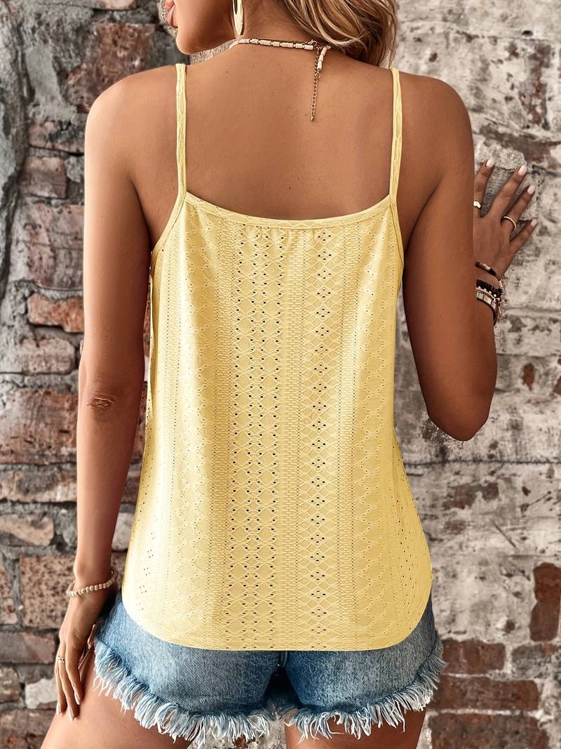 Lace Top | V-neck lace camisole | Spaghetti straps, lightweight