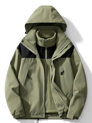 Women’s Rain Jacket | 3 in 1, Fleece Lined | Detachable Hood, Waterproof