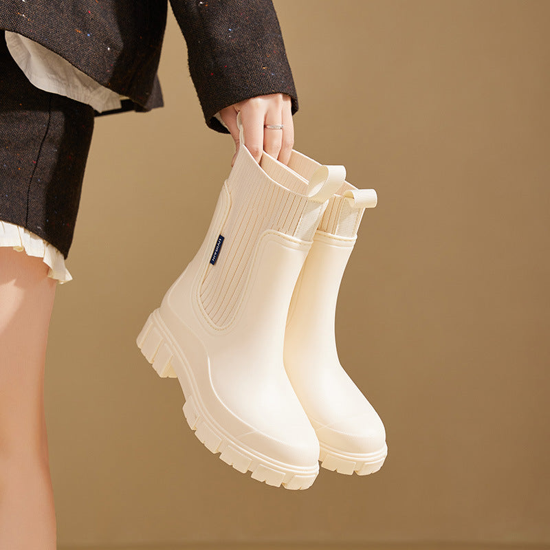 Women waterproof wellies anti-slip rain boots in multiple colours