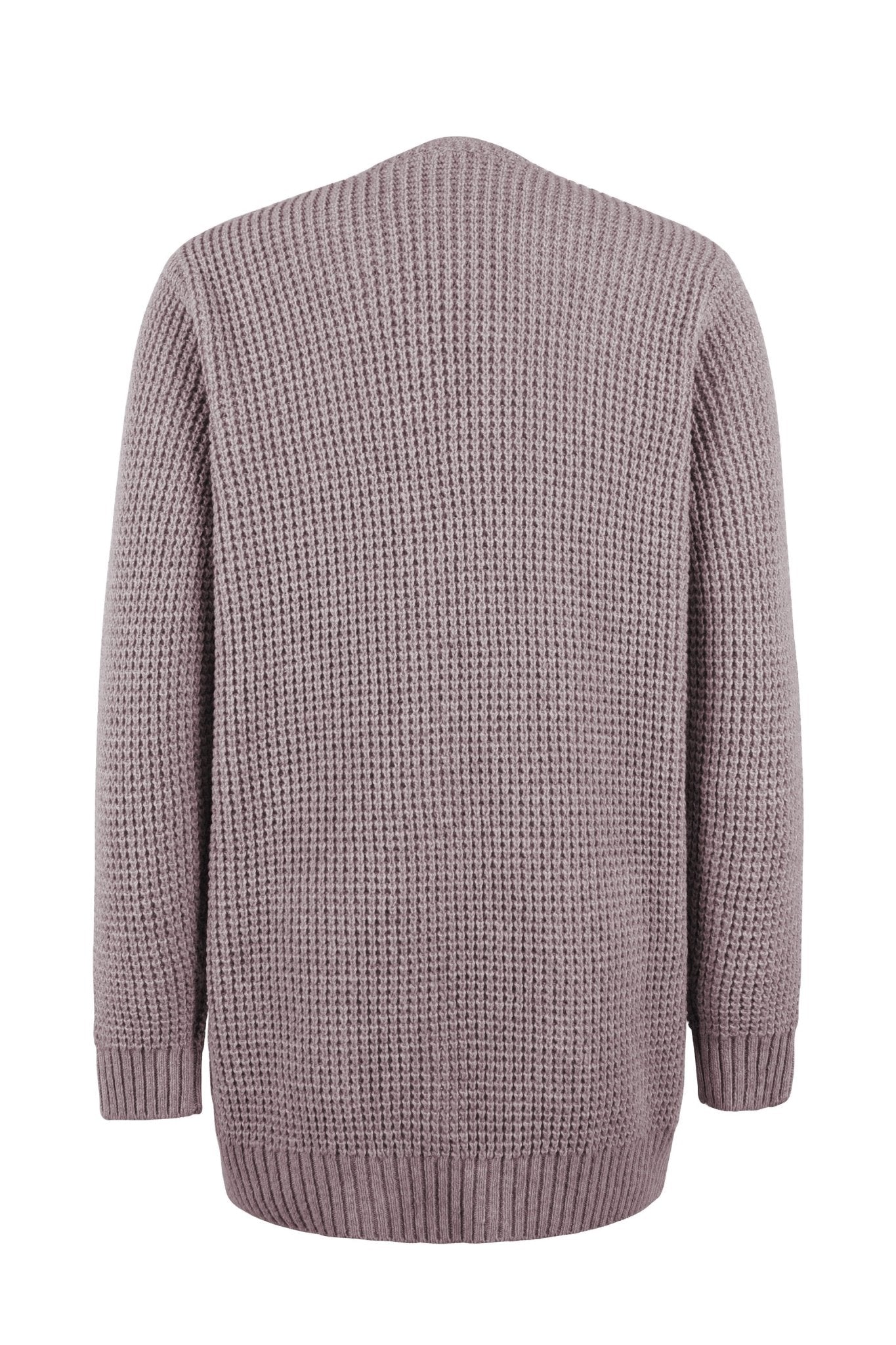 Women's Knit Cardigan | Long Length, V-Neck | Elegant