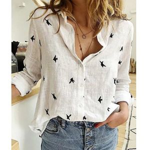 Women's Linen Blouse | Breathable, Long Length | Comfortable Fit