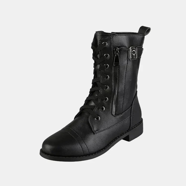 Women ortho round toe fall boots with cushioned insole slip-resistant sole