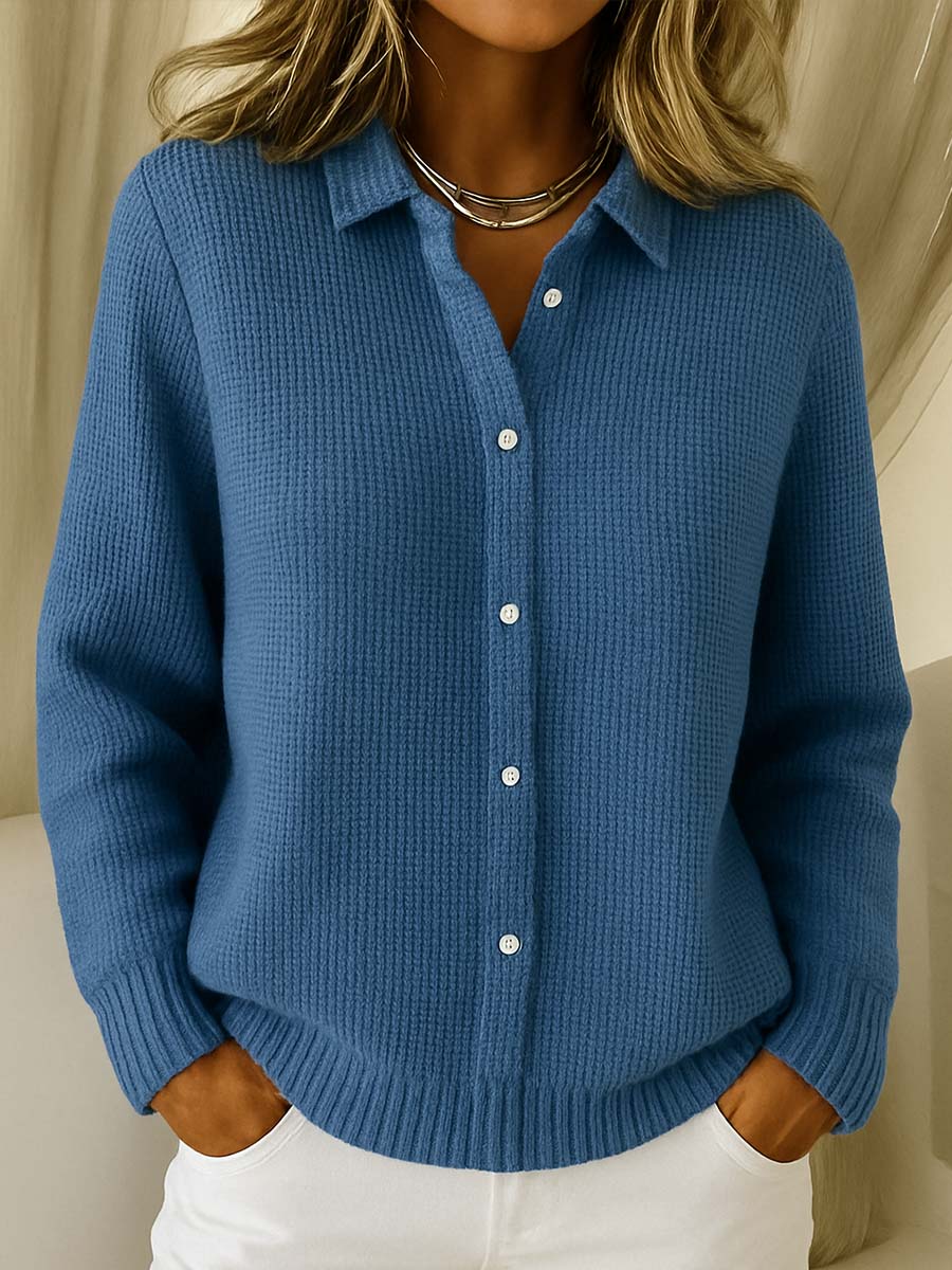 Women's Cardigans | Button-Up, Collared | Soft Cotton Blend