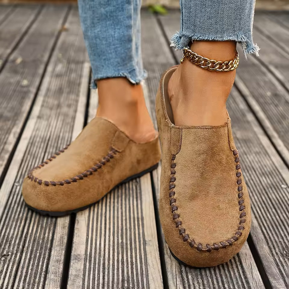 Women cushioned walking shoes lightweight breathable slip-on casual