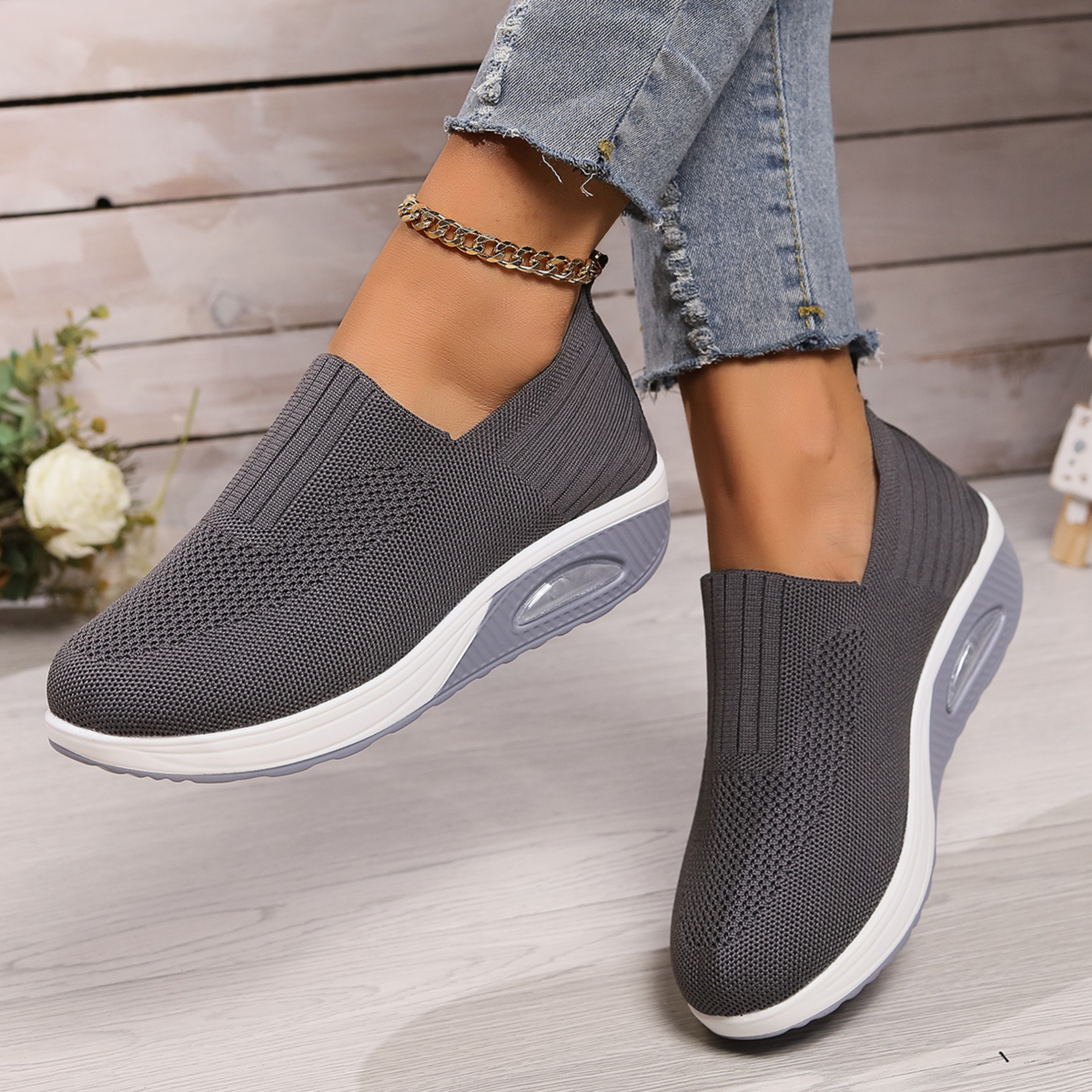 Slip-On Shoes | Orthopedic Breathable Wedge | Lightweight Comfort