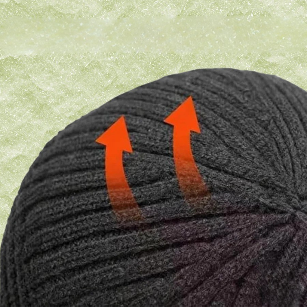 Everything winter knit visor cap with ribbed texture and structured front brim