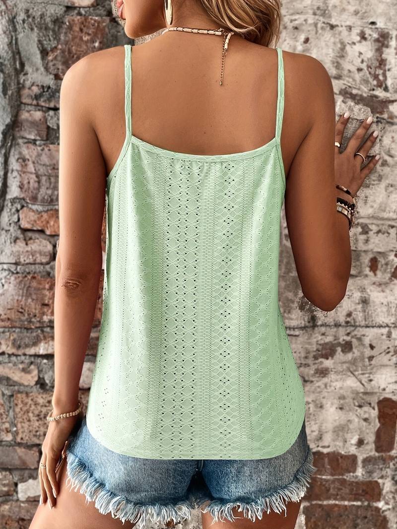 Lace Top | V-neck lace camisole | Spaghetti straps, lightweight