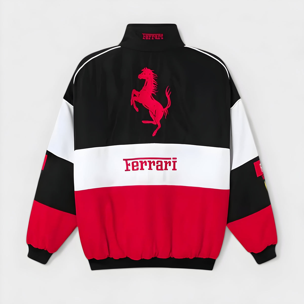 Unisex racing puffer jacket retro vintage motorsport style