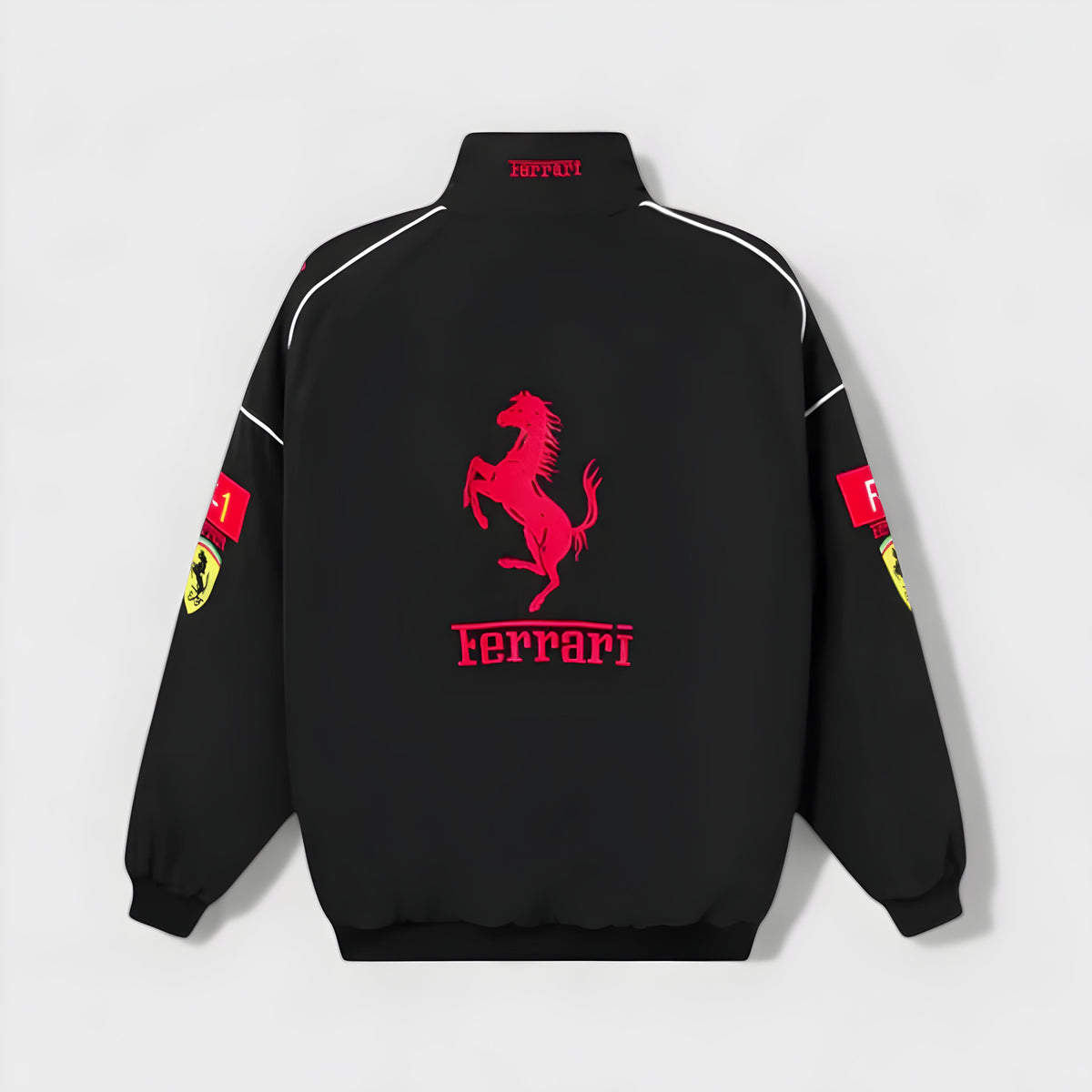 Unisex racing puffer jacket retro vintage motorsport style