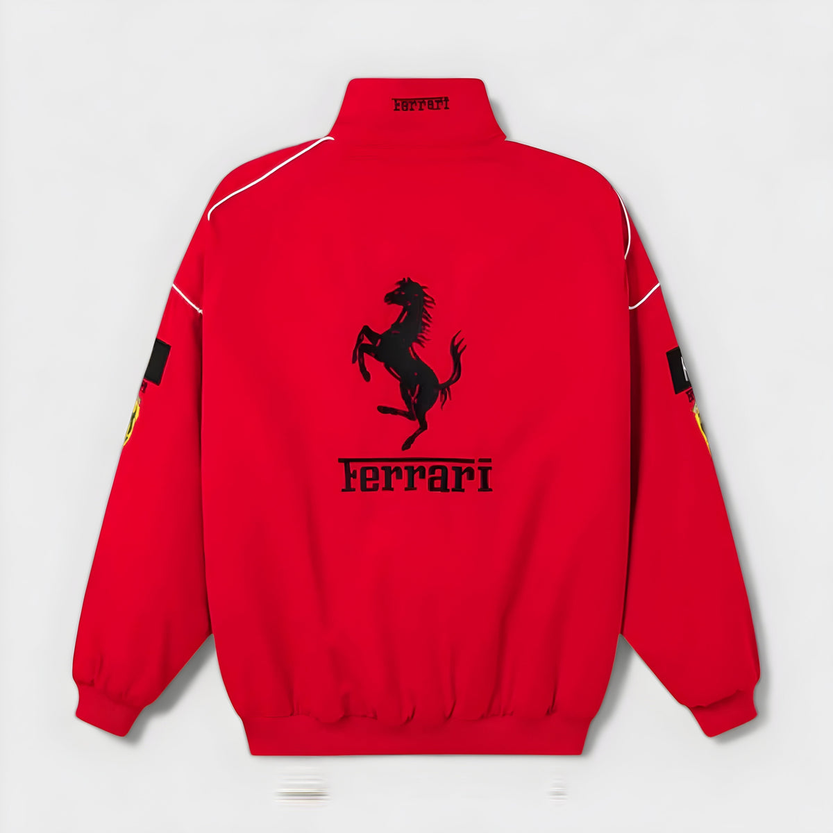 Unisex racing puffer jacket retro vintage motorsport style