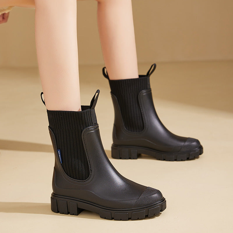 Women waterproof wellies anti-slip rain boots in multiple colours