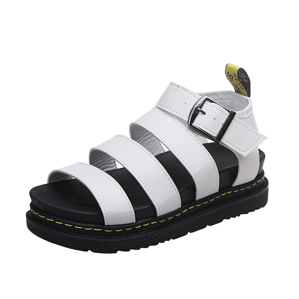 Women's Leather Sandals | Orthopedic Support, Black Leather