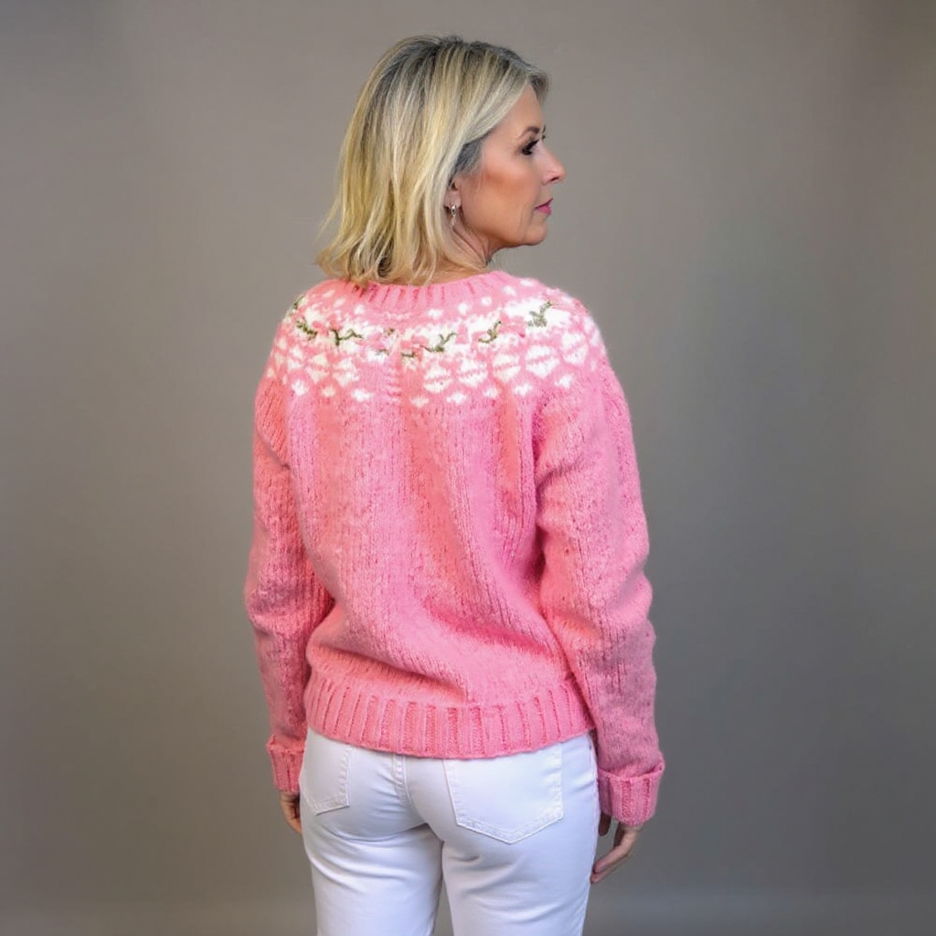 Women's Knit Cardigan | Elegant, Vintage Icelandic Pattern