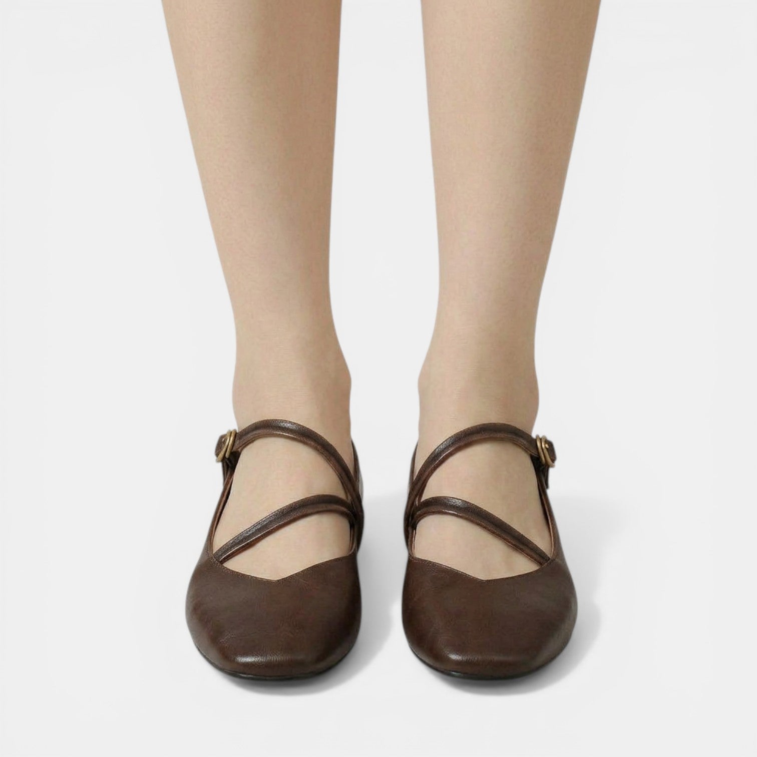 Women's Mary Jane Shoes | Vintage Leather, Flat | Brown, Black