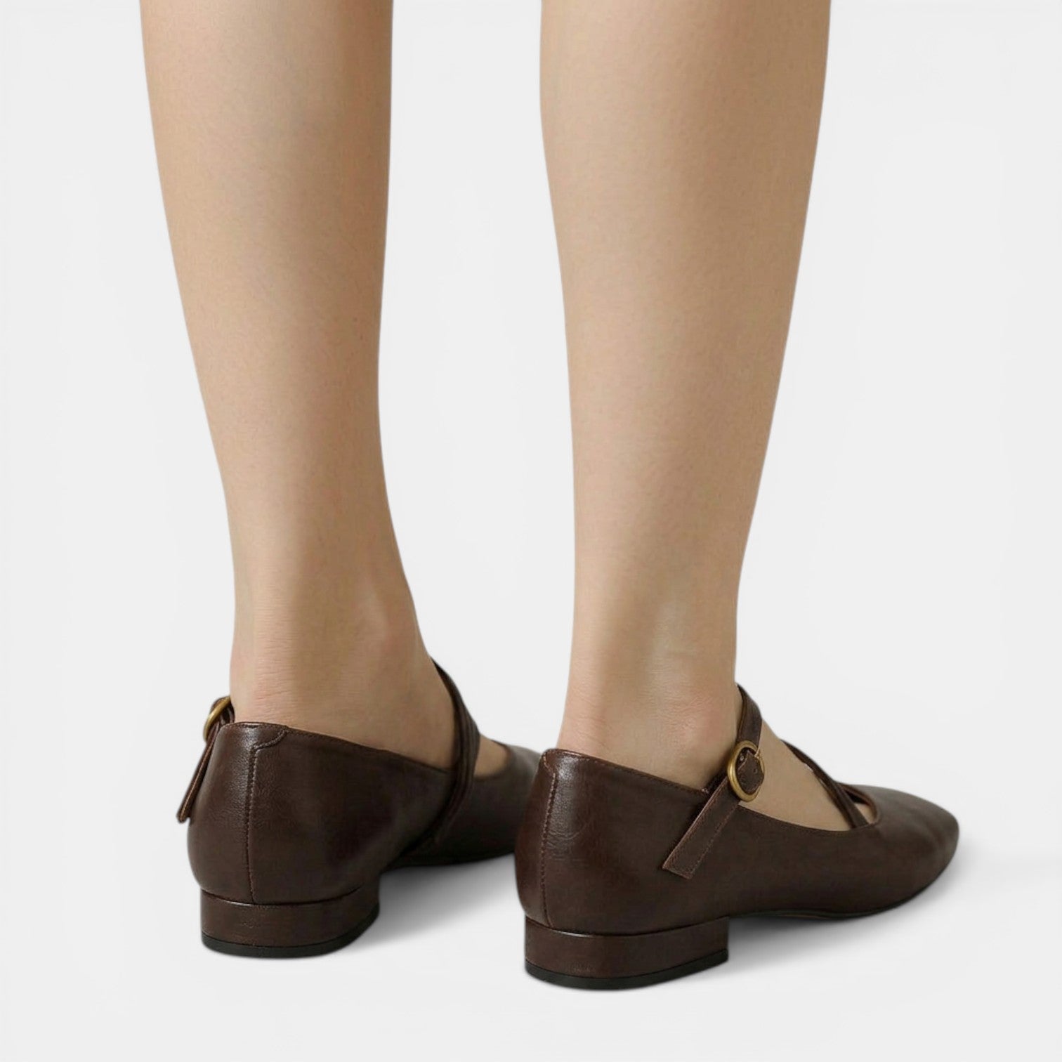 Women's Mary Jane Shoes | Vintage Leather, Flat | Brown, Black