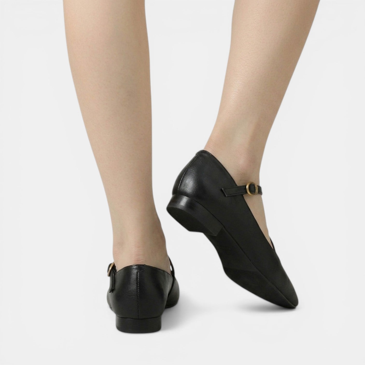 Women's Mary Jane Shoes | Vintage Leather, Flat | Brown, Black