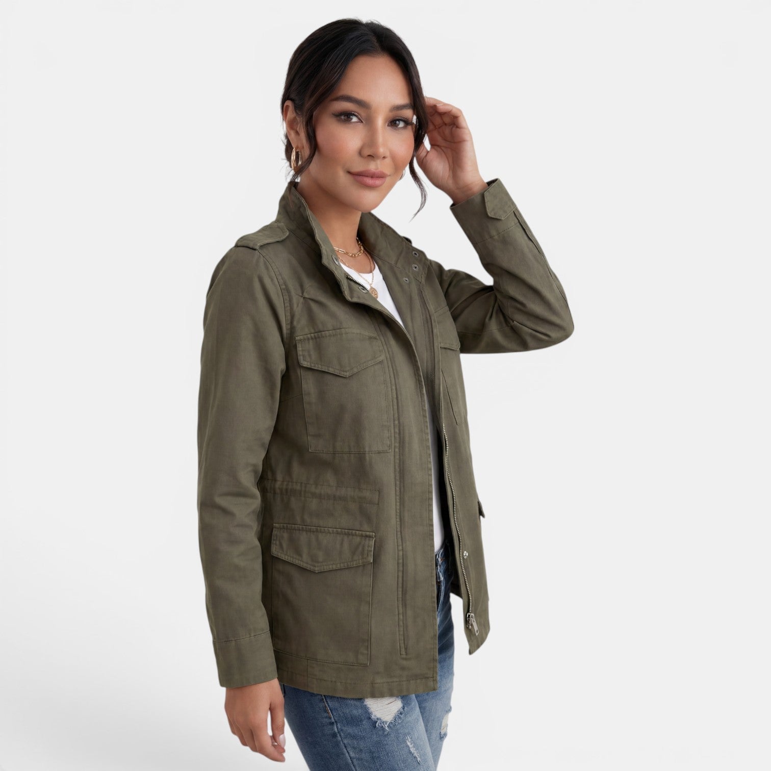 Women's Jacket | Lightweight Spring Autumn | Casual Zip