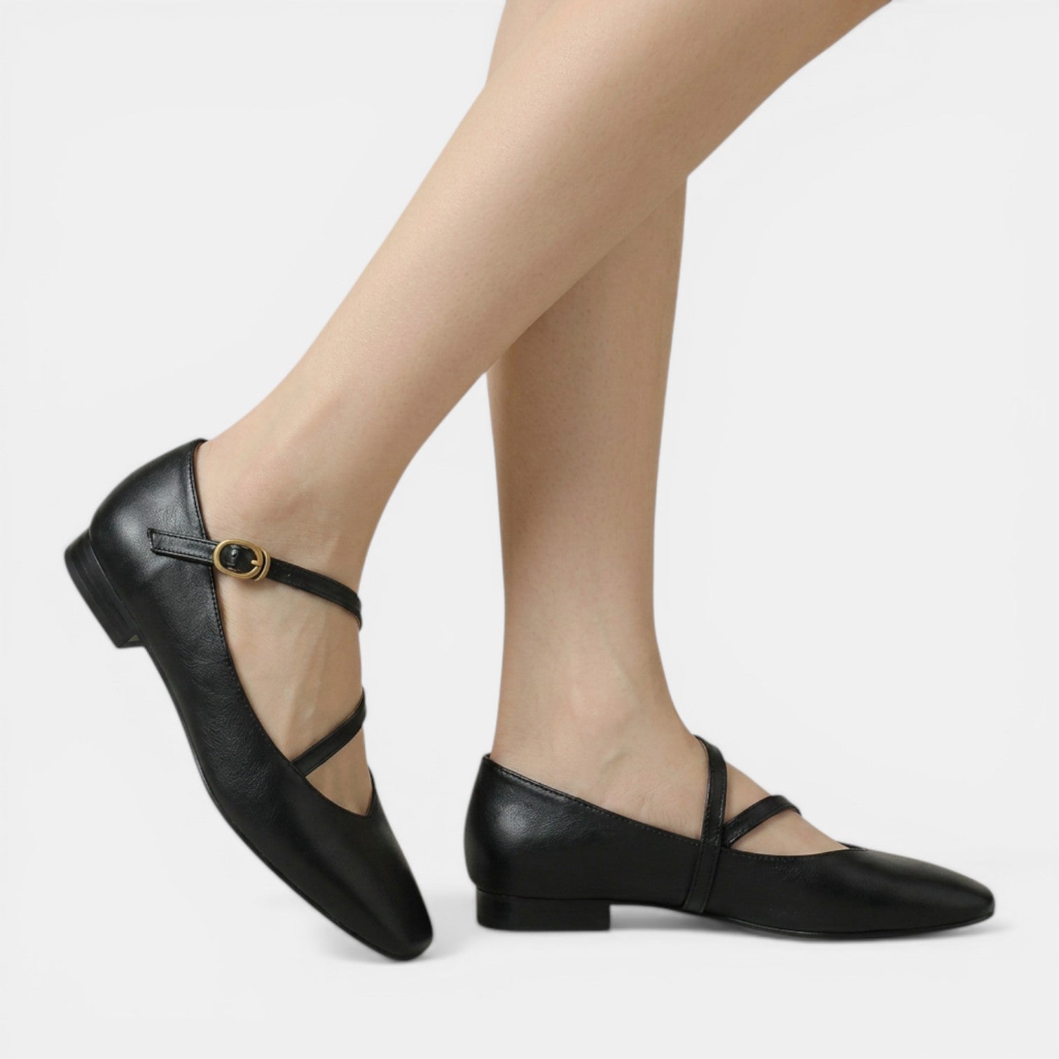Women's Mary Jane Shoes | Vintage Leather, Flat | Brown, Black