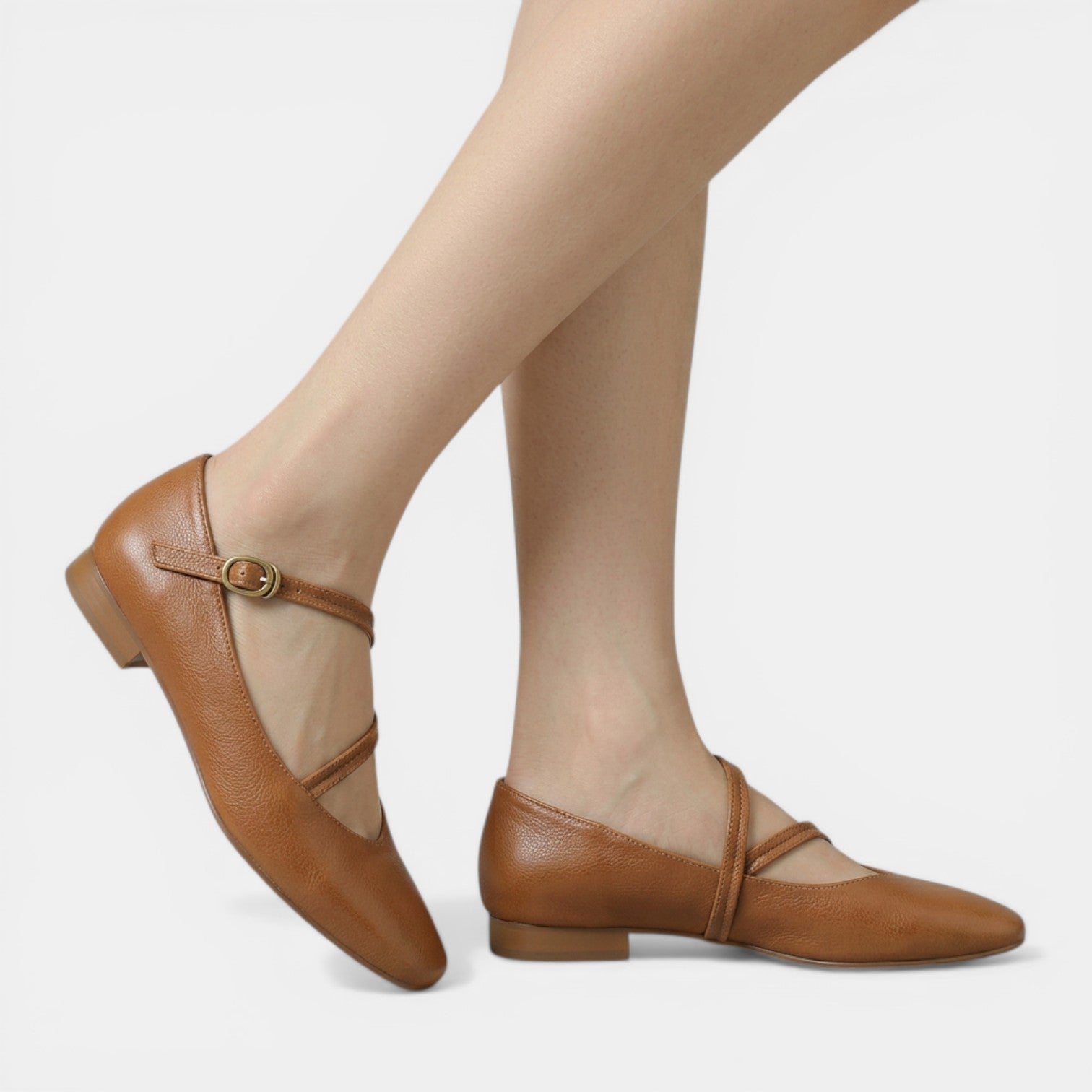 Women's Mary Jane Shoes | Vintage Leather, Flat | Brown, Black