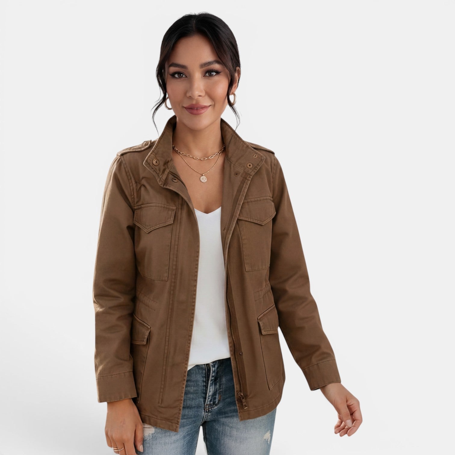 Women's Jacket | Lightweight Spring Autumn | Casual Zip