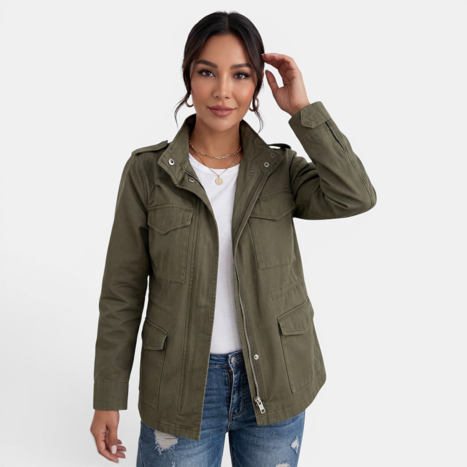 Women's Jacket | Lightweight Spring Autumn | Casual Zip