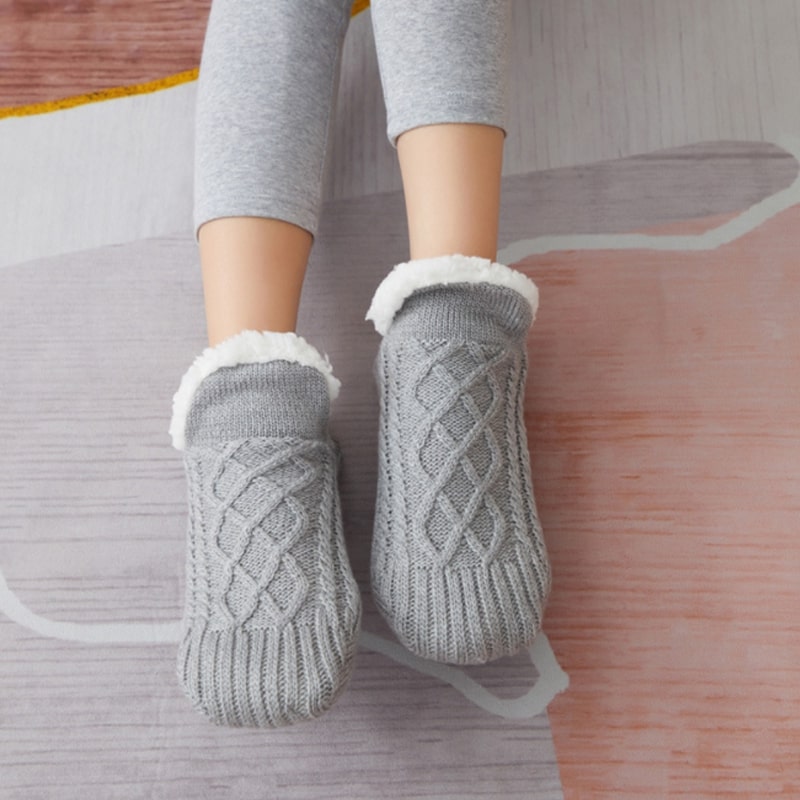 Slipper Socks | Unisex Knit, Warm Comfort | Non Slip Gripper Indoor