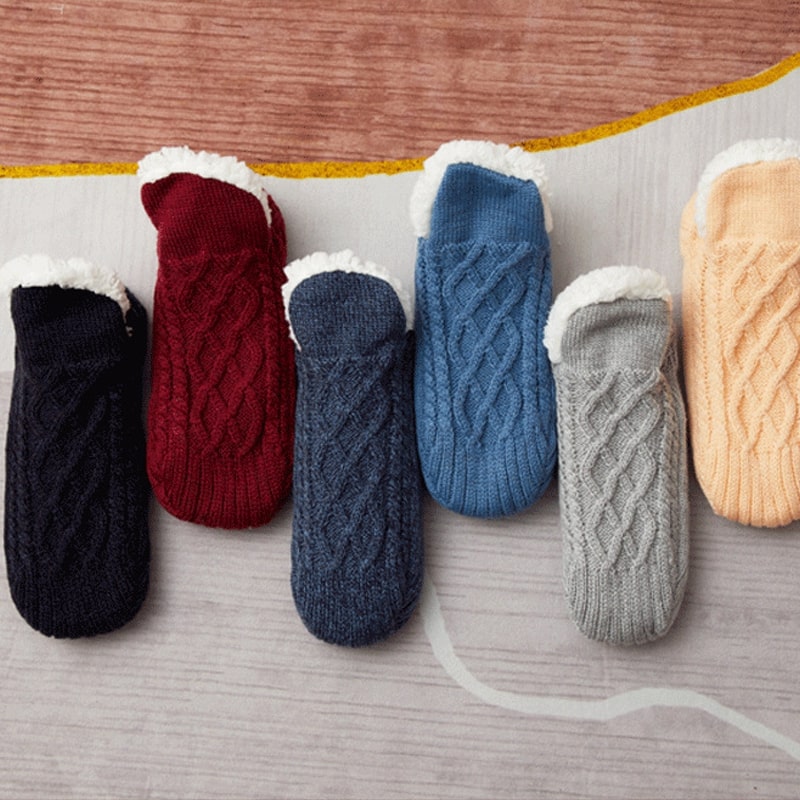 Slipper Socks | Unisex Knit, Warm Comfort | Non Slip Gripper Indoor