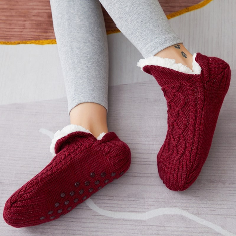 Slipper Socks | Unisex Knit, Warm Comfort | Non Slip Gripper Indoor