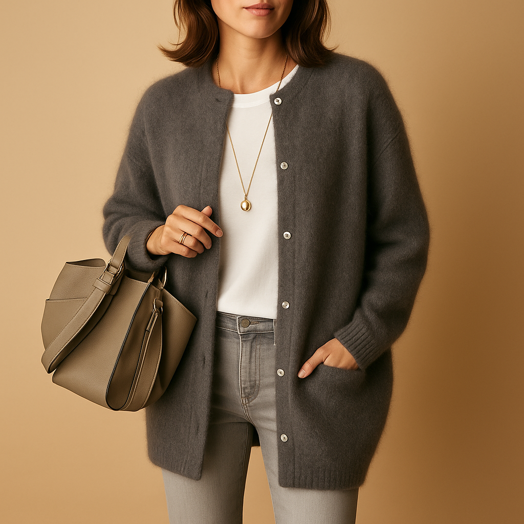 Women's Cardigan | Long, Buttoned, Soft