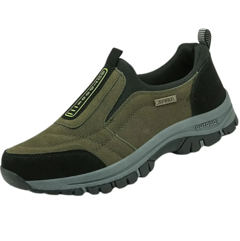 Men's Slip-On Hiking Shoes - Lightweight Sole - Non-Slip Traction