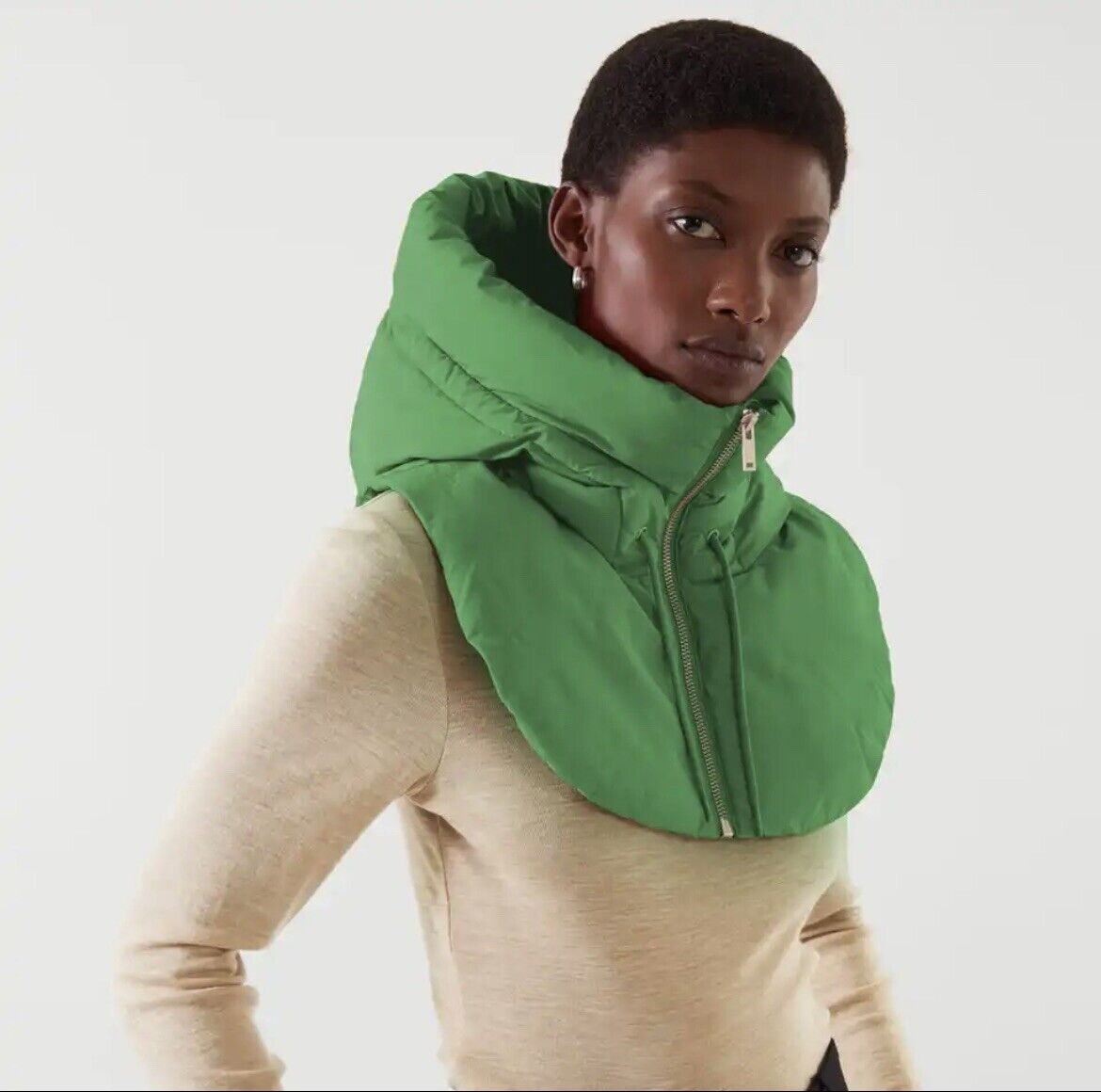 Women hooded scarf zip neck winter one size in multiple colours