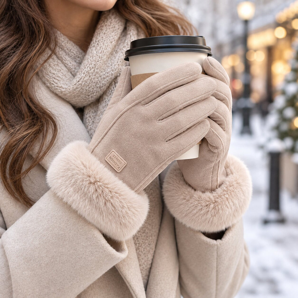 Winter Gloves | Women's Sheepskin Lined, Touchscreen | Anti Slip Grip