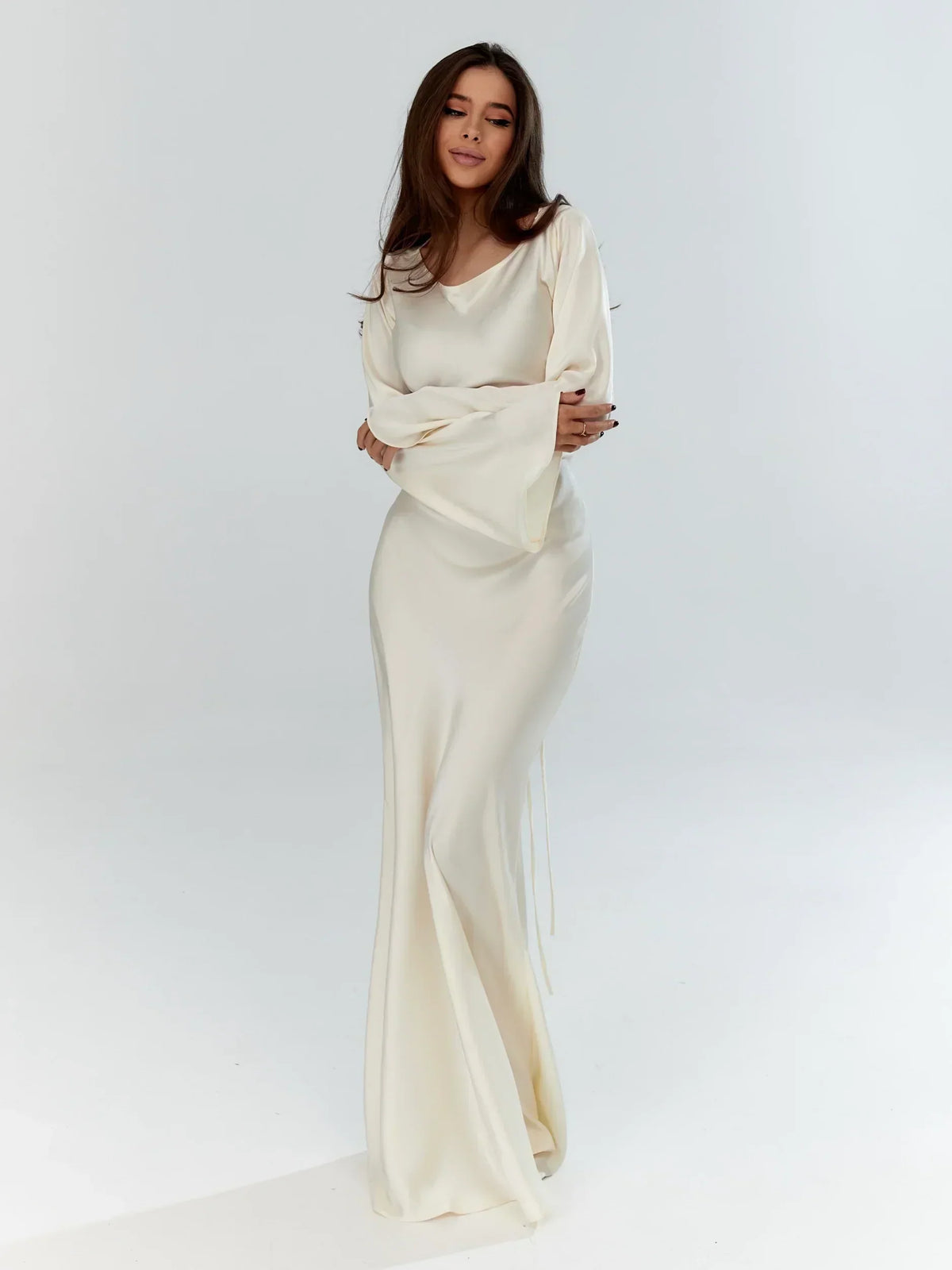 Evening Dress | Women's Long Sleeve Formal Gown | Elegant Look